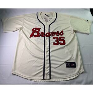 Phil Niekro Atlanta Braves Majestic Cooperstown Jersey XL Vintage Cream Retro
